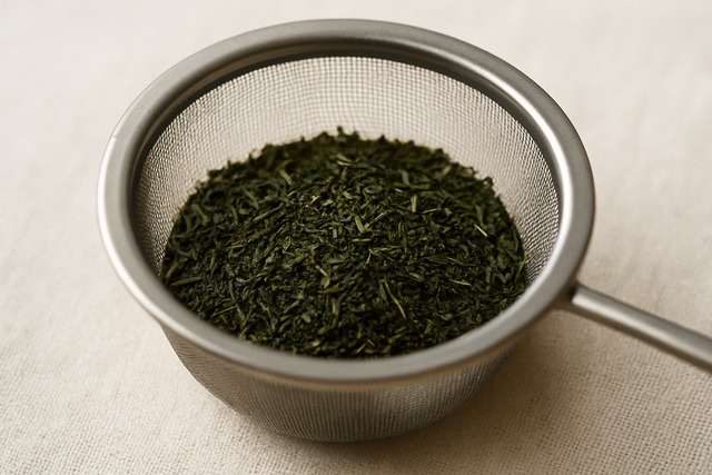 green tea-sprout-dewdrops